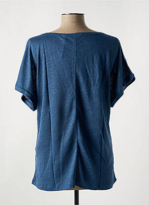 T-shirt sérigraphie floquée manches courtes bleu LE BOUDOIR D'EDOUARD femme