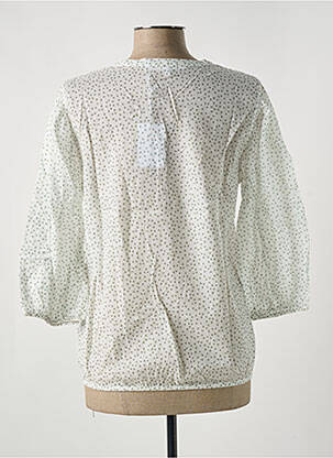 Blouse légère et transparente manches 3/4 blanc LE BOUDOIR D'EDOUARD femme