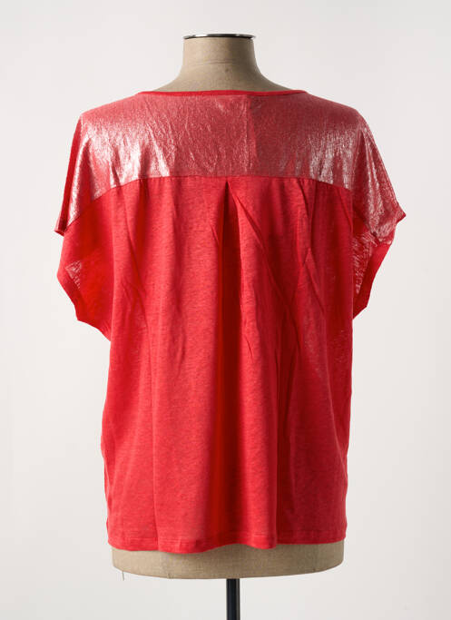T-shirt coupe droite manches courtes rouge LE BOUDOIR D'EDOUARD femme
