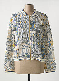 Veste casual col rond bleu LE BOUDOIR D'EDOUARD femme
