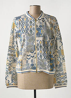 Veste casual col rond bleu LE BOUDOIR D'EDOUARD femme