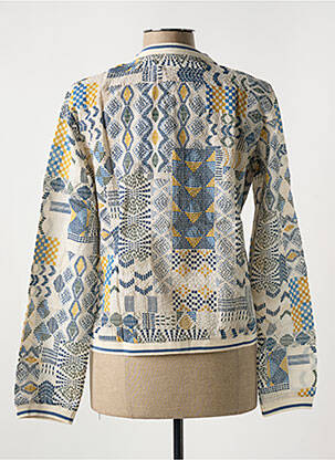 Veste casual col rond bleu LE BOUDOIR D'EDOUARD femme