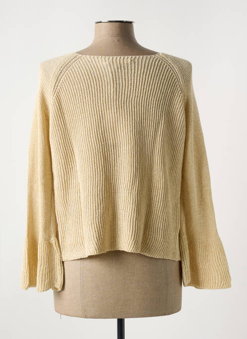 Gilet manches longues coupe cintrée beige LE BOUDOIR D'EDOUARD femme