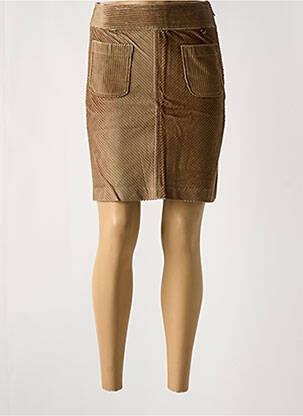 Jupe courte poches marron LE BOUDOIR D'EDOUARD femme