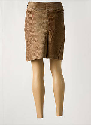 Jupe courte poches marron LE BOUDOIR D'EDOUARD femme
