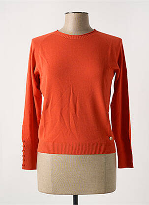 Pull stretch manches longues orange LE BOUDOIR D'EDOUARD femme