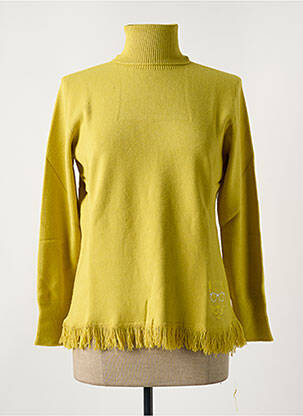 Pull col roulé coupe cintrée manches longues vert LE BOUDOIR D'EDOUARD femme