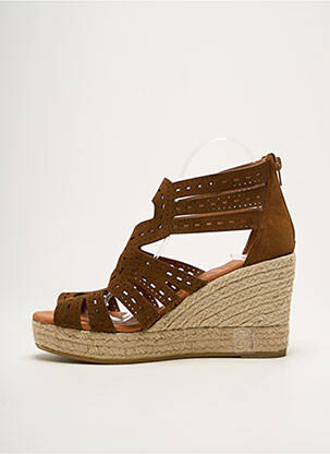 Sandales/nu pieds talon compensé talon de 7 à 9cm marron KANNA femme
