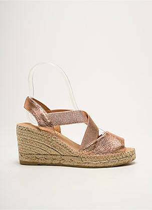 Espadrilles type de semelle amortissante talon de 7 à 9cm rose KANNA femme