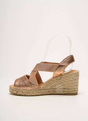 Espadrilles type de semelle amortissante talon de 7 à 9cm rose KANNA femme
