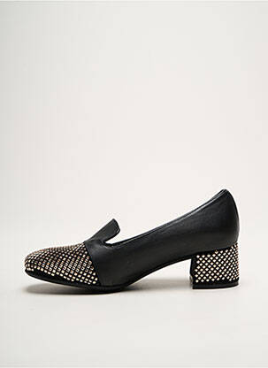 Escarpins tissage satiné talon de 4 à 6cm noir KANNA femme