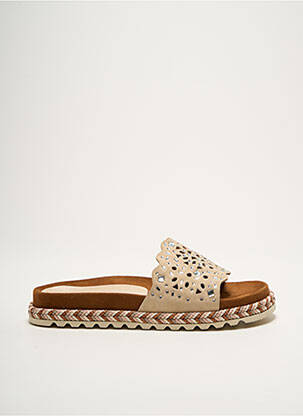 Mules/sabots voute plantaire talon plat jusqu'à 3cm beige KANNA femme