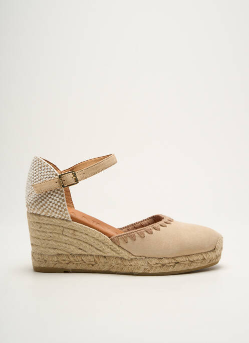 Espadrilles bout rond talon de 4 à 6cm beige KANNA femme