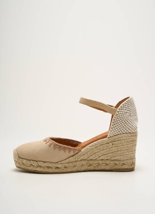 Espadrilles bout rond talon de 4 à 6cm beige KANNA femme