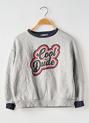Sweat-shirt  manches longues gris MONOPRIX garcon