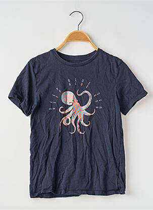 T-shirt coupe droite manches courtes bleu LA REDOUTE garcon