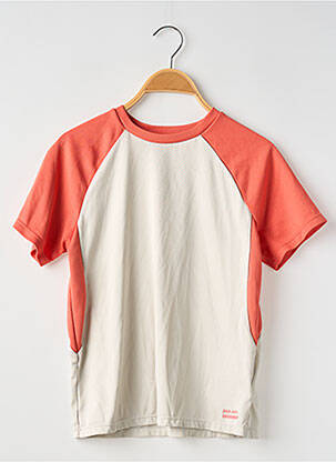 T-shirt coupe droite manches courtes orange LA REDOUTE garçon