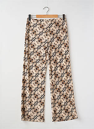 Pantalon flare taille élastique beige LAUREN VIDAL femme