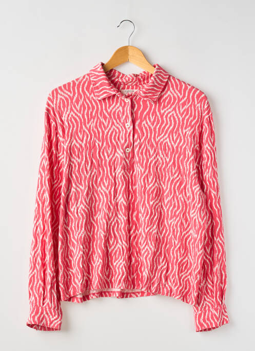 Polo manches longues manches longues rose CAROLL femme