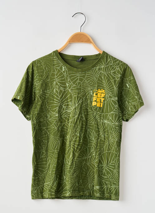 T-shirt coupe droite manches courtes vert L'EFFET PEI garcon