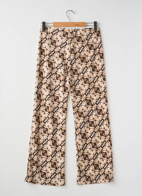 Pantalon flare taille élastique beige LAUREN VIDAL femme