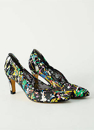 Escarpins semelle extérieure cuir talon de 4 à 6cm noir AZUREE femme