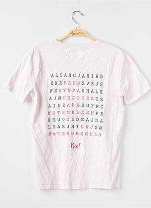 T-shirt imprimé fantaisie manches courtes rose MEUF femme