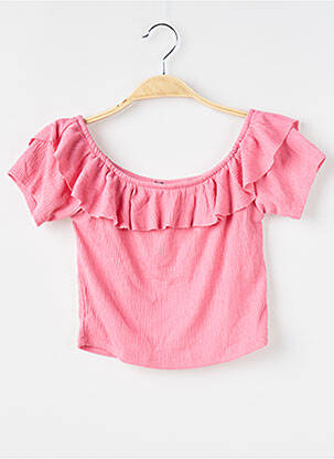 Top stretch manches courtes rose SANS MARQUE femme