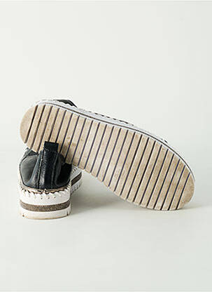 Mocassins tissage satiné talon de 4 à 6cm noir FOOLPRINT femme