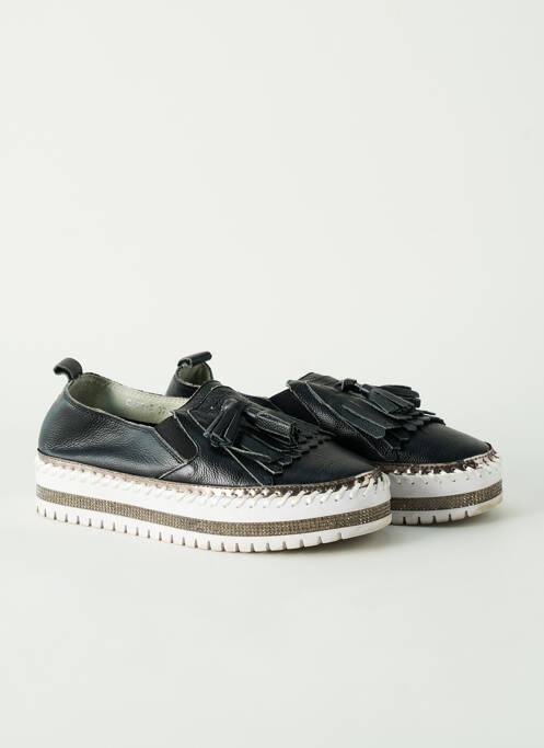 Mocassins matière lisse talon de 4 à 6cm noir FOOLPRINT femme