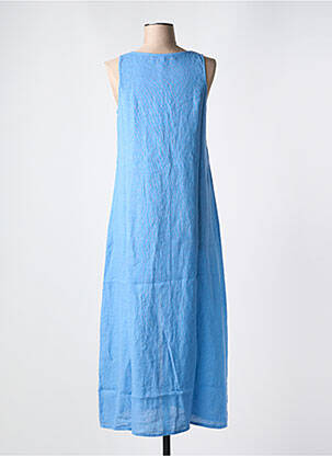 Robe longue sans manche sans manche bleu LE BOUDOIR D'EDOUARD femme