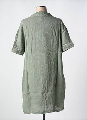 Robe courte manches courtes manches courtes vert LE BOUDOIR D'EDOUARD femme