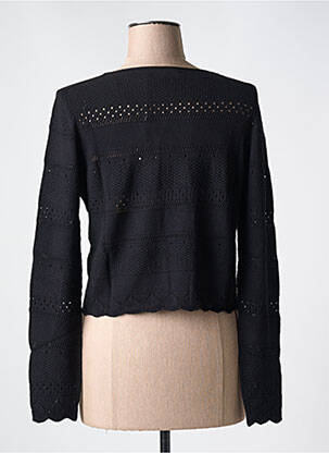 Gilet manches longues coupe cintrée noir LE BOUDOIR D'EDOUARD femme