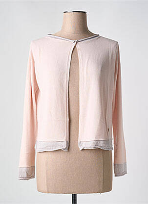 Gilet manches longues coupe cintrée rose LE BOUDOIR D'EDOUARD femme