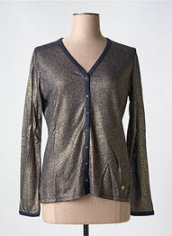 Gilet manches longues coupe cintrée bleu LE BOUDOIR D'EDOUARD femme