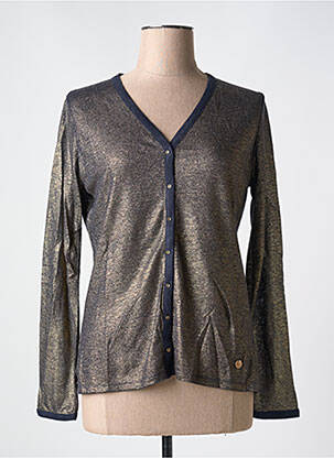 Gilet manches longues coupe cintrée bleu LE BOUDOIR D'EDOUARD femme