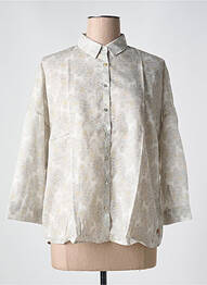 Chemisier imprimé fantaisie manches 3/4 gris LE BOUDOIR D'EDOUARD femme