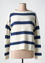 Pull col bateau manches longues bleu LE BOUDOIR D'EDOUARD femme