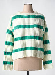 Pull col bateau manches longues vert LE BOUDOIR D'EDOUARD femme