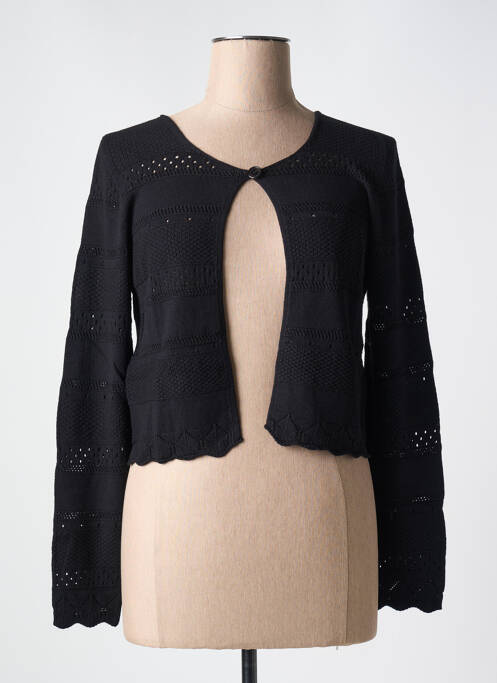 Gilet manches longues coupe cintrée noir LE BOUDOIR D'EDOUARD femme