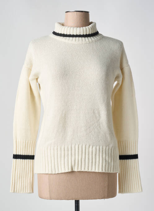 Pull col roulé beige LE BOUDOIR D'EDOUARD pour femme