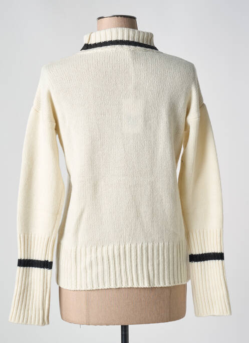 Pull col roulé beige LE BOUDOIR D'EDOUARD femme