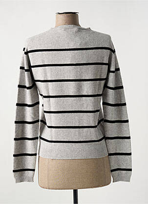 Pull coupe cintrée manches longues gris LE BOUDOIR D'EDOUARD femme