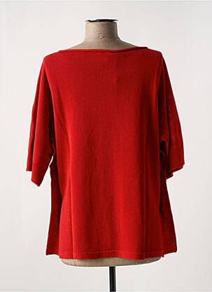 Pull col rond manches courtes rouge LE BOUDOIR D'EDOUARD femme