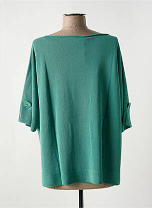 Pull col rond manches courtes vert LE BOUDOIR D'EDOUARD femme