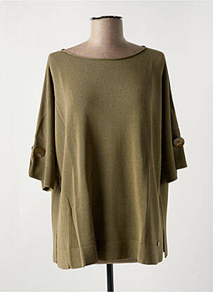 Pull col rond manches courtes vert fonce LE BOUDOIR D'EDOUARD femme