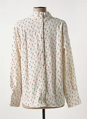 Blouse imprimé fantaisie manches longues beige LE BOUDOIR D'EDOUARD femme