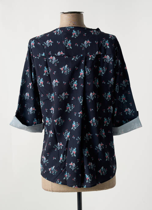 Blouse imprimé fleurs manches courtes bleu LE BOUDOIR D'EDOUARD femme