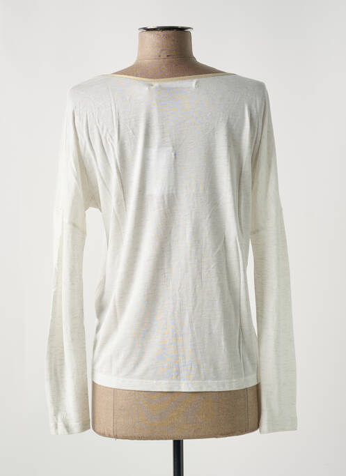 T-shirt manches longues manches longues beige LE BOUDOIR D'EDOUARD femme