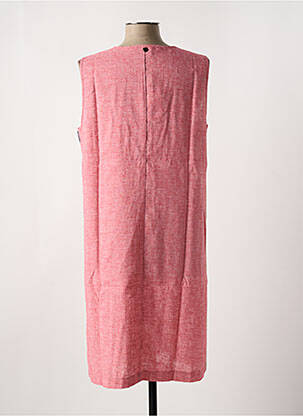 Robe mi-longue imprimé fleurs sans manche rouge LE BOUDOIR D'EDOUARD femme